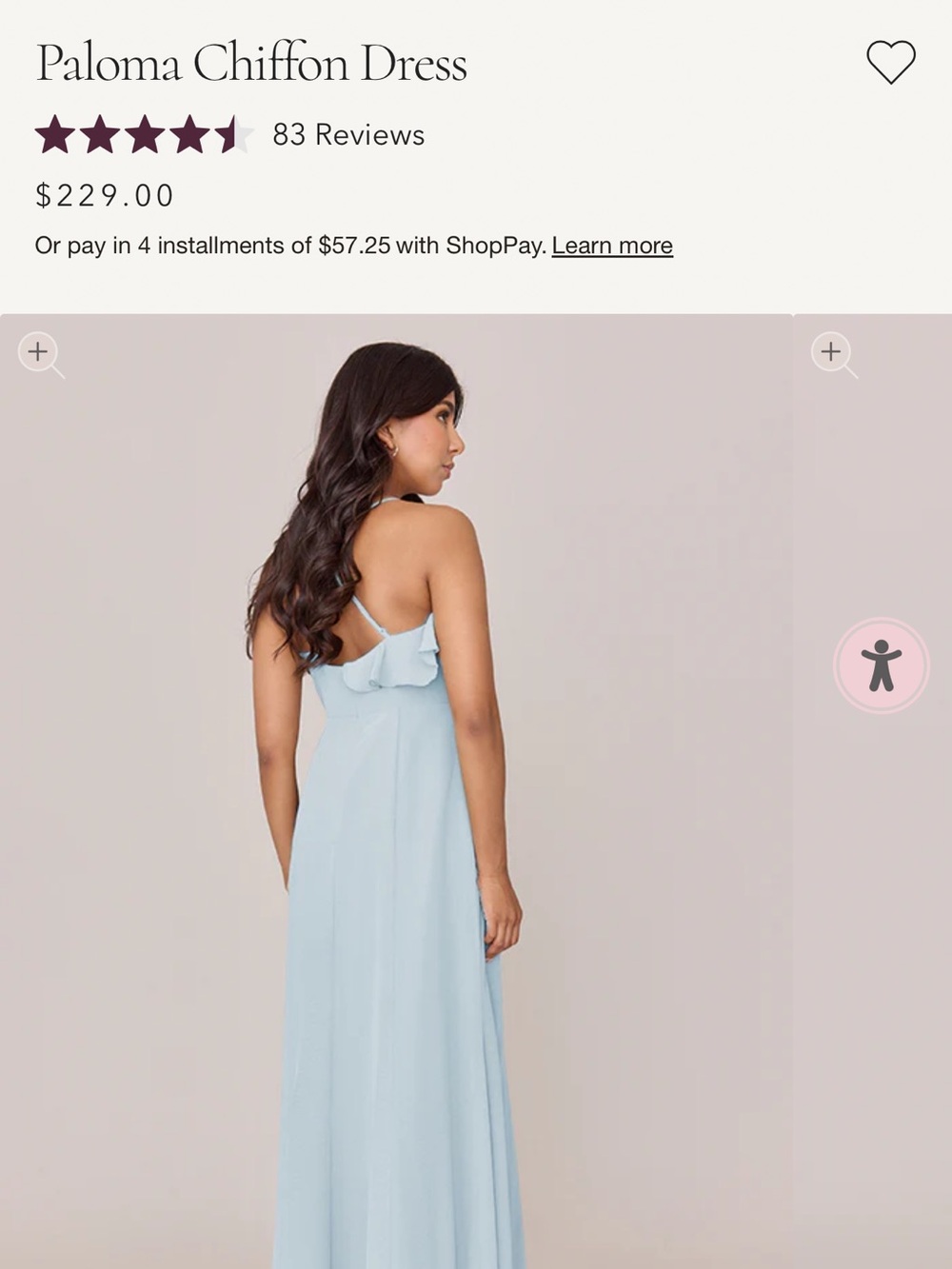 REVELRY Paloma Chiffon - Light Blue (size 6) - Picture 3 of 13